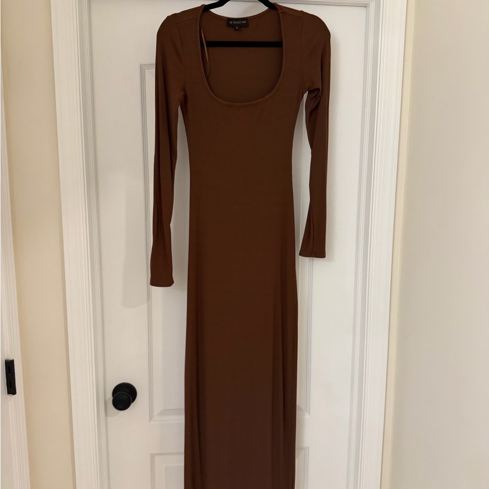 Pinkblush Chocolate Long Sleeve Dress